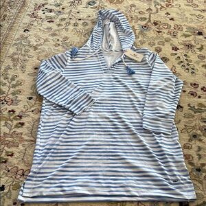 Vineyard Vines Blue and White Striped Swim Coverup